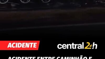 Acidente entre caminhão e ônibus bloqueia totalmente BR-040 nessa segunda-feira em Sete Lagoas