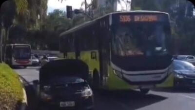 Veículo com pane no Belvedere interdita uma das faixas da via de acesso para Nova Lima