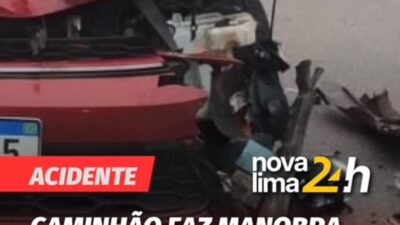 Um acidente foi registrado na manhã desta segunda-feira (25) na BR-040, na altura do km 614, na região de Vila Condé, e