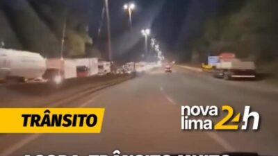 O trânsito está bastante complicado na BR-356, no sentido Belo Horizonte.