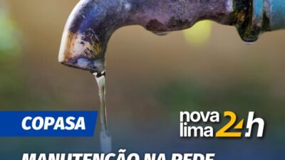 Moradores de bairros de Belo Horizonte, Contagem e Sabará podem enfrentar interrupções no abastecimento de água nesta