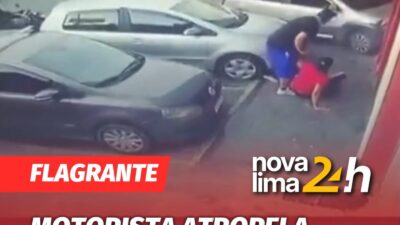 Um motorista de 65 anos perdeu o controle do veículo, atropelou uma mulher de 37 anos e invadiu uma padaria na rua