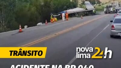 BR-040 tem trânsito lento e operação pare e siga próximo à PRF de Juiz de Fora