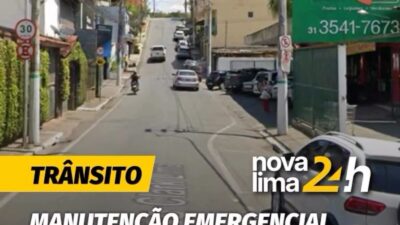 Obra emergencial interdita Rua Celso Clark neste sábado em Nova Lima