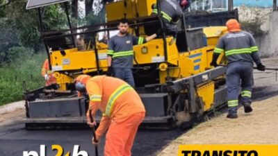 A Prefeitura de Nova Lima realiza, neste sábado (25/04), intervenções de recapeamento em diversas vias da região