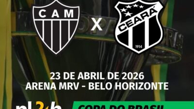 Atlético-MG e Ceará se enfrentam nesta quinta-feira (23), às 19h, na Arena MRV, em Belo Horizonte, p