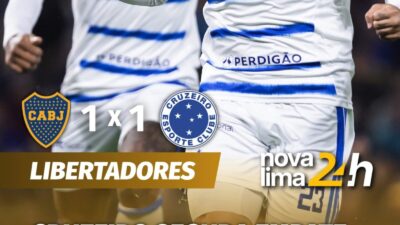 O Cruzeiro arrancou um empate por 1 a 1 diante do Boca Juniors na Bombonera