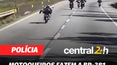 Motoqueiros irresponsáveis colocam vidas em risco na BR-381
