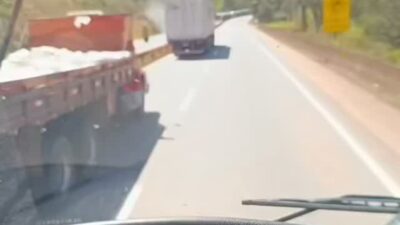 Flagrante registra acidente na serra de Igarapé na Fernão Dias