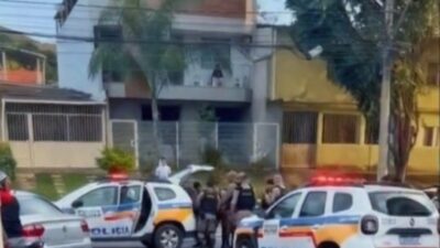 Dois policiais ficaram feridos durante uma ocorrência no bairro Planalto II, em Ipatinga.