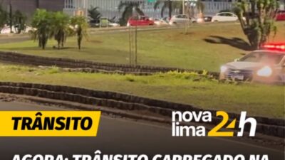 Trânsito carregado na MGC-356 e Raja por conta das obras do Trevo do Belvedere