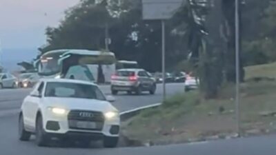 Motorista é flagrado na contramão em alça de acesso à MGC-356 durante cobertura do Nova Lima 24h