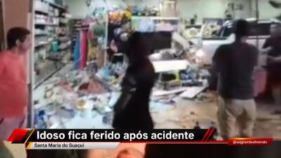 Caminhonete atinge comércio em Santa Maria do Suaçuí