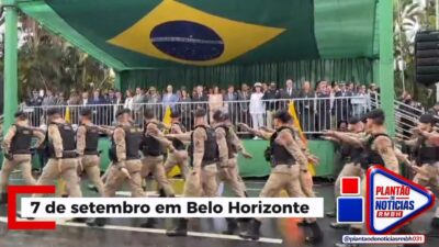 Desfile 7 de setembro em Belo Horizonte nesta manhã de segunda-feira.