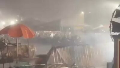 Temporal causa danos durante evento em Patos de Minas