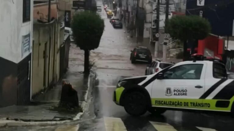 Forte chuva atinge Pouso Alegre na tarde desta quarta-feira (9)