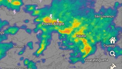 Sul de Minas na rota dos temporais na tarde desta quarta (09).