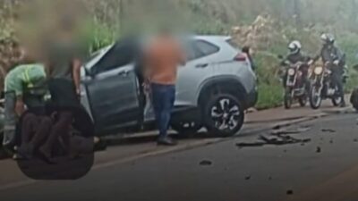 Acidente entre Hilux e Tracker deixa quatro feridos na BR-356 neste sábado